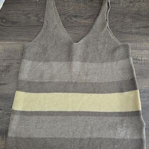 Reiss Metallic Knit V-Neck Top